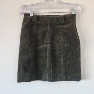 Esprit Olive Green Corduroy Mini Skirt